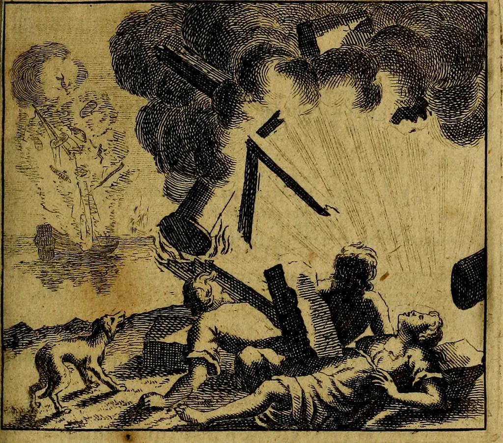 An illustration from Apelles symbolicus, exhibens seriem amplissimam symbolorum, poetisque, oratoribus ac verbi dei praedicatoribus conceptus subministrans varios, 1699, leaf 376