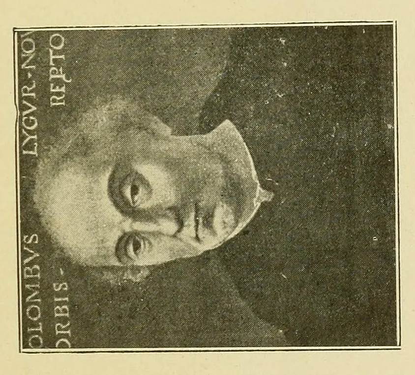 An illustration from Aperçu nouveaux sur l'iconographie de Christophe Colomb, 1918, leaf 15