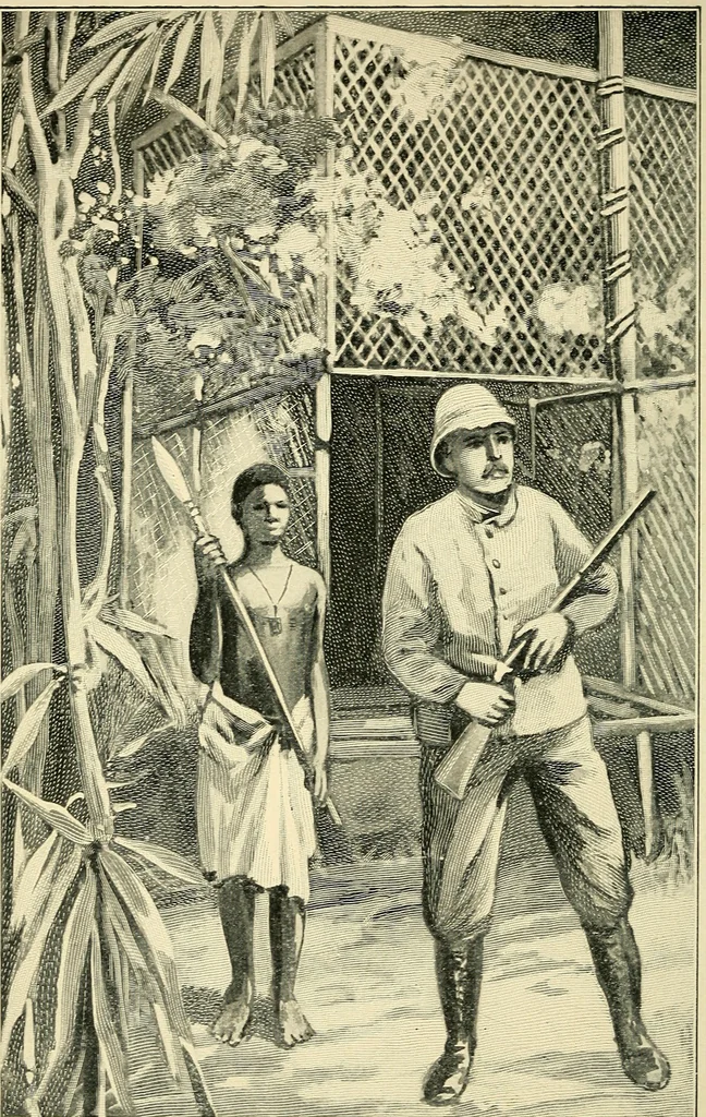 An illustration from Apes and monkeys; their life and language, 1900, leaf 97