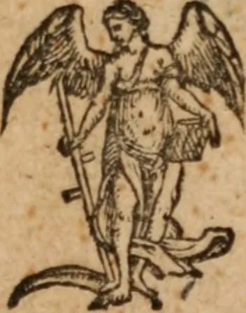 An illustration from Apollodori Atheniensis Bibliotheces, sive, De deorvm origine libri tres, 1565, leaf 6