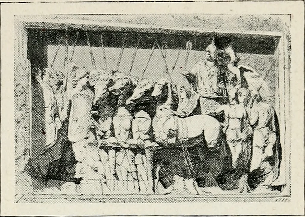 An illustration from Apollo : histoire générale des arts plastiques professée en 1902-1903 à l'École du Louvre, 1907, leaf 100