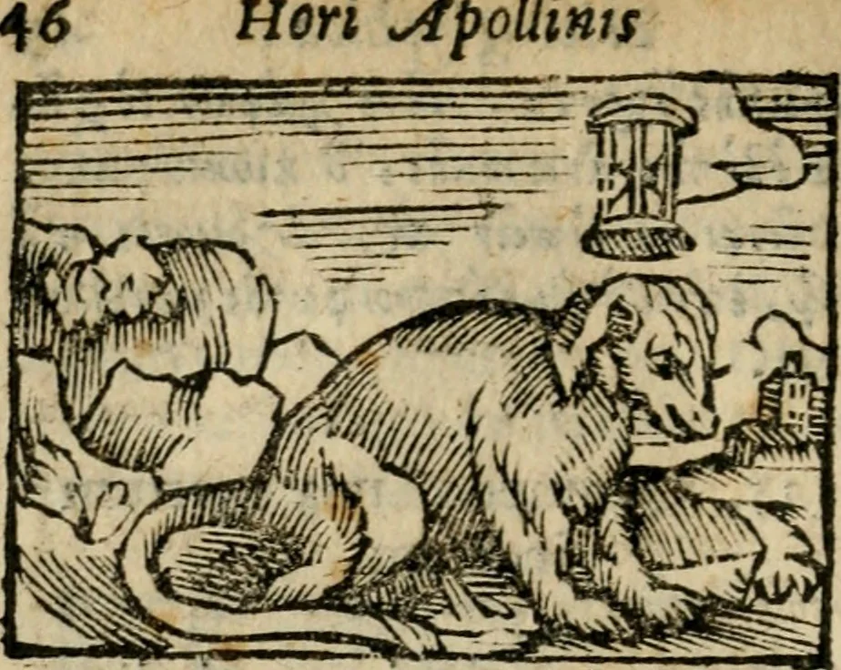 An illustration from Horou Apollonos Neiloou Hieroglyphika eklekta = Hori Apollinis Selecta hieroglyphica : imagines vero cum priuilegio, 1599, leaf 47