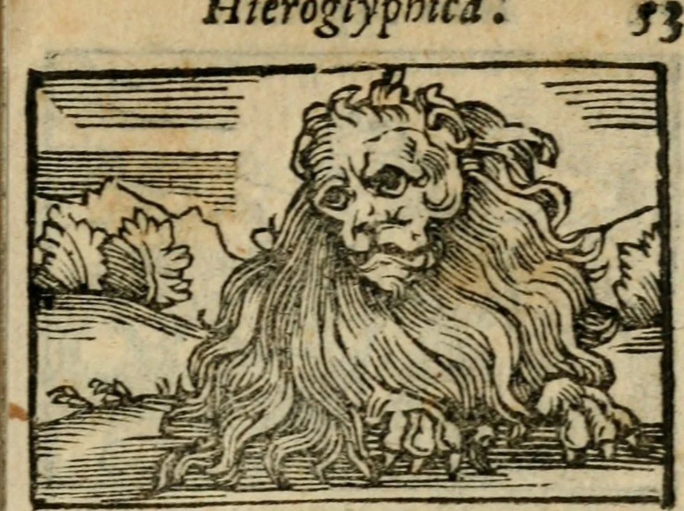An illustration from Horou Apollonos Neiloou Hieroglyphika eklekta = Hori Apollinis Selecta hieroglyphica : imagines vero cum priuilegio, 1599, leaf 54