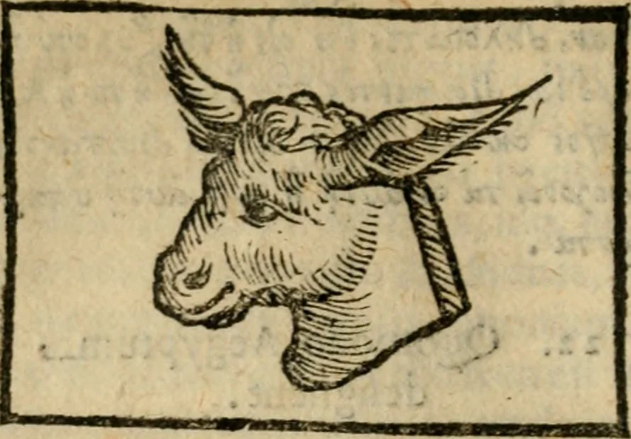 An illustration from Horou Apollonos Neiloou Hieroglyphika eklekta = Hori Apollinis Selecta hieroglyphica : imagines vero cum priuilegio, 1599, leaf 61