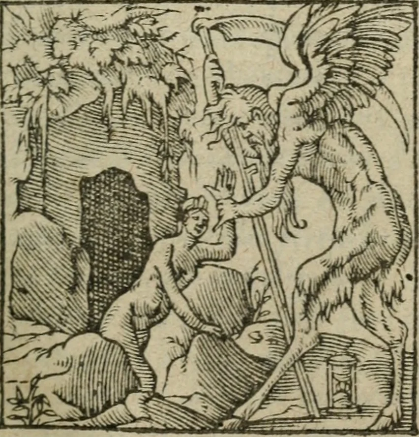 An illustration from Apologie catholique contre les libelles declarations, aduis, et consultations faictes, escrites, & publiees par les liguez perturbateurs de repos du Royaume de France, qui se sont esleuez depuis le decés de feu Monseigneur, frere vnique du Roy, 1585, leaf 4