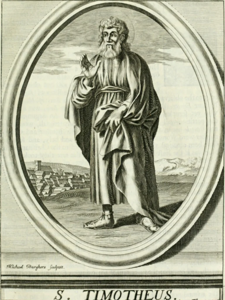 An illustration from Apostolici : or the history of the lives, acts, death and martyrdoms of those who were contemporary with, or immediately succeeded the Apostles : as also the most eminent of the Primitive Fathers for the first three hundred years to which is added, a chronology of the three first ages of the church, 1682, leaf 116