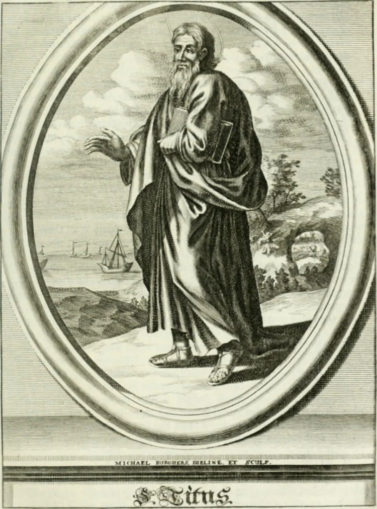 An illustration from Apostolici : or the history of the lives, acts, death and martyrdoms of those who were contemporary with, or immediately succeeded the Apostles : as also the most eminent of the Primitive Fathers for the first three hundred years to which is added, a chronology of the three first ages of the church, 1682, leaf 126
