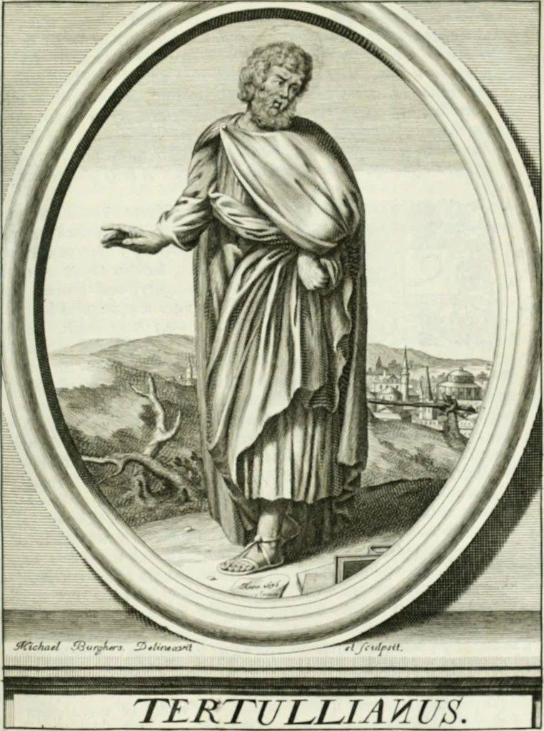 An illustration from Apostolici : or the history of the lives, acts, death and martyrdoms of those who were contemporary with, or immediately succeeded the Apostles : as also the most eminent of the Primitive Fathers for the first three hundred years to which is added, a chronology of the three first ages of the church, 1682, leaf 272