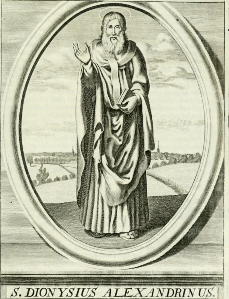An illustration from Apostolici : or the history of the lives, acts, death and martyrdoms of those who were contemporary with, or immediately succeeded the Apostles : as also the most eminent of the Primitive Fathers for the first three hundred years to which is added, a chronology of the three first ages of the church, 1682, leaf 354