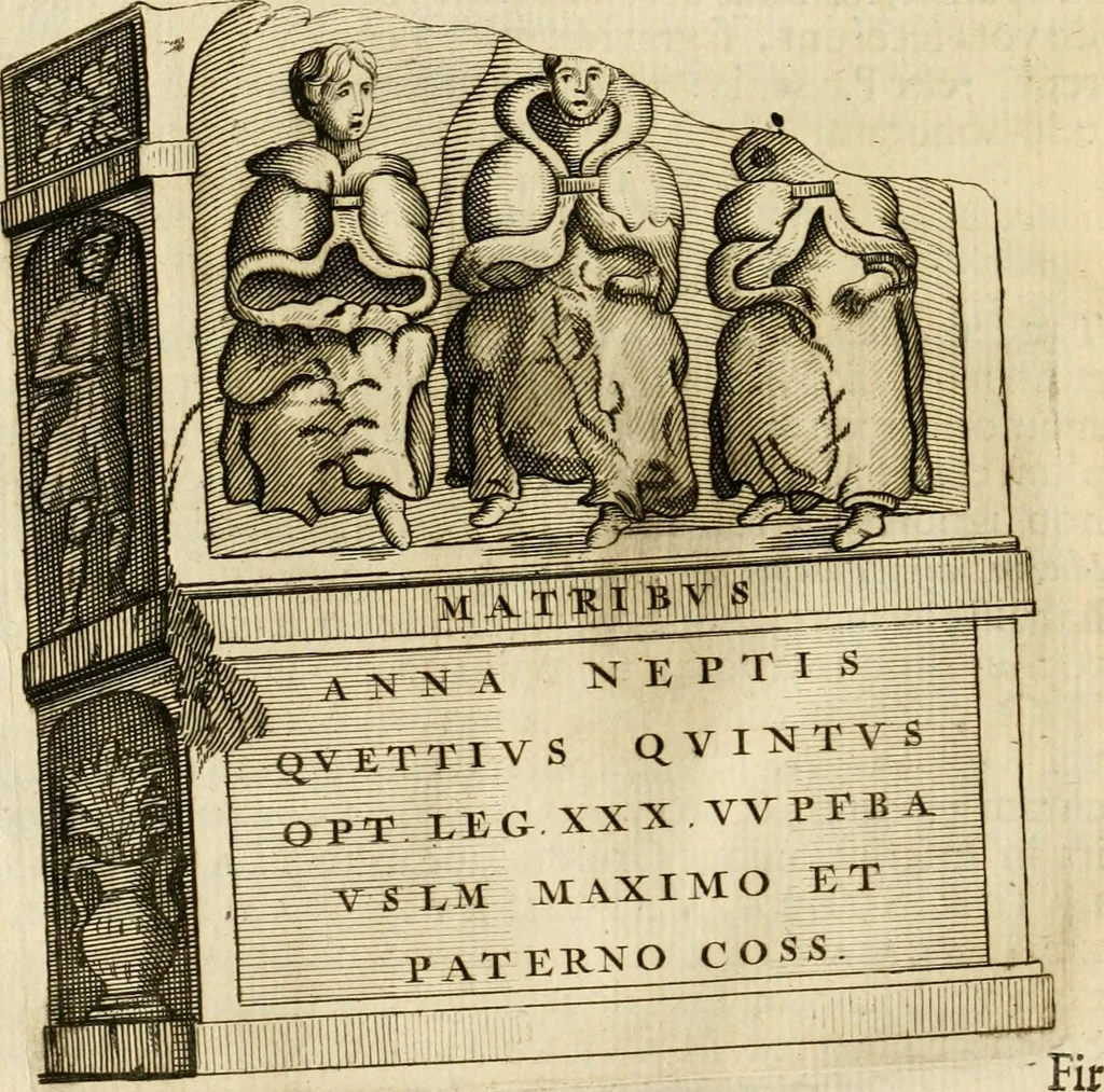 An illustration from Apotheosis vel consecratio Homeri, sive, Lapis antiquissimus in quo poëtarum principis Homeri consecratio sculpta est, 1683, leaf 301