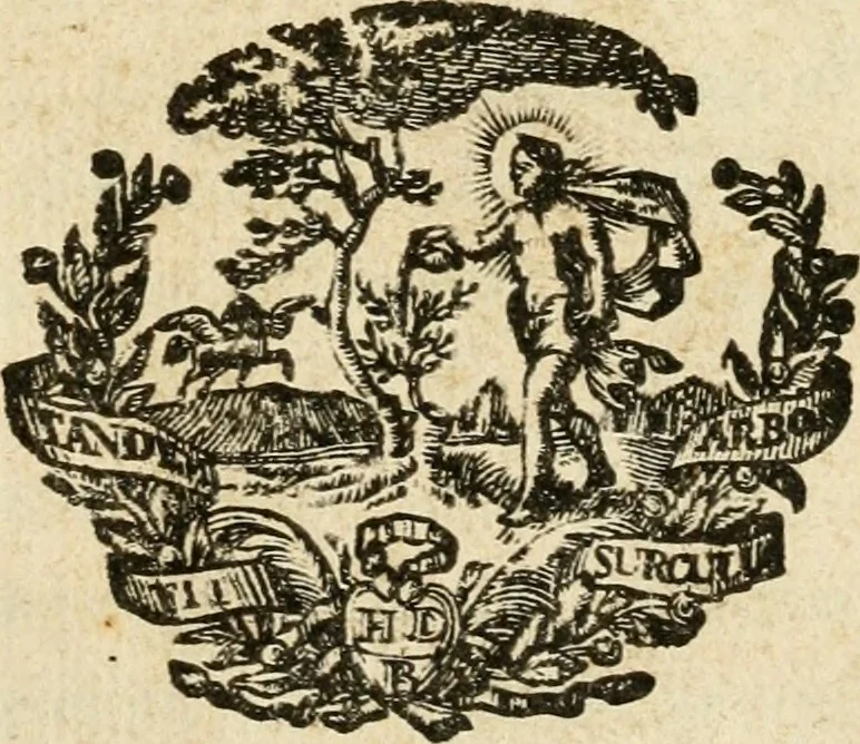 An illustration from Apotheosis vel consecratio Homeri, sive, Lapis antiquissimus in quo poëtarum principis Homeri consecratio sculpta est, 1683, leaf 4