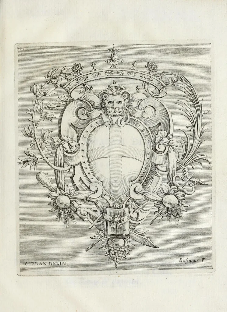 An illustration from Apparati e solennità dell'ingresso in Milano dell'emin.mo e reuer.mo sig.re cardinale, arciuescovo Cesare Monti alli 29. d'aprile dell'anno 1635, 1635, leaf 75