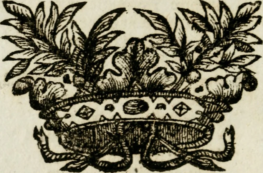 An illustration from Apparatus sacri honoris primo carmelitarum discalceatorum parenti seraphicæ virginis ac matris Theresiæ à Jesu filio primogenito S. Joanni à Cruce : post ejus solemnem in Vaticani colle apotheosin adornatus, a devotissimo filiorum suorum Collegio Augustano, 1727, leaf 31