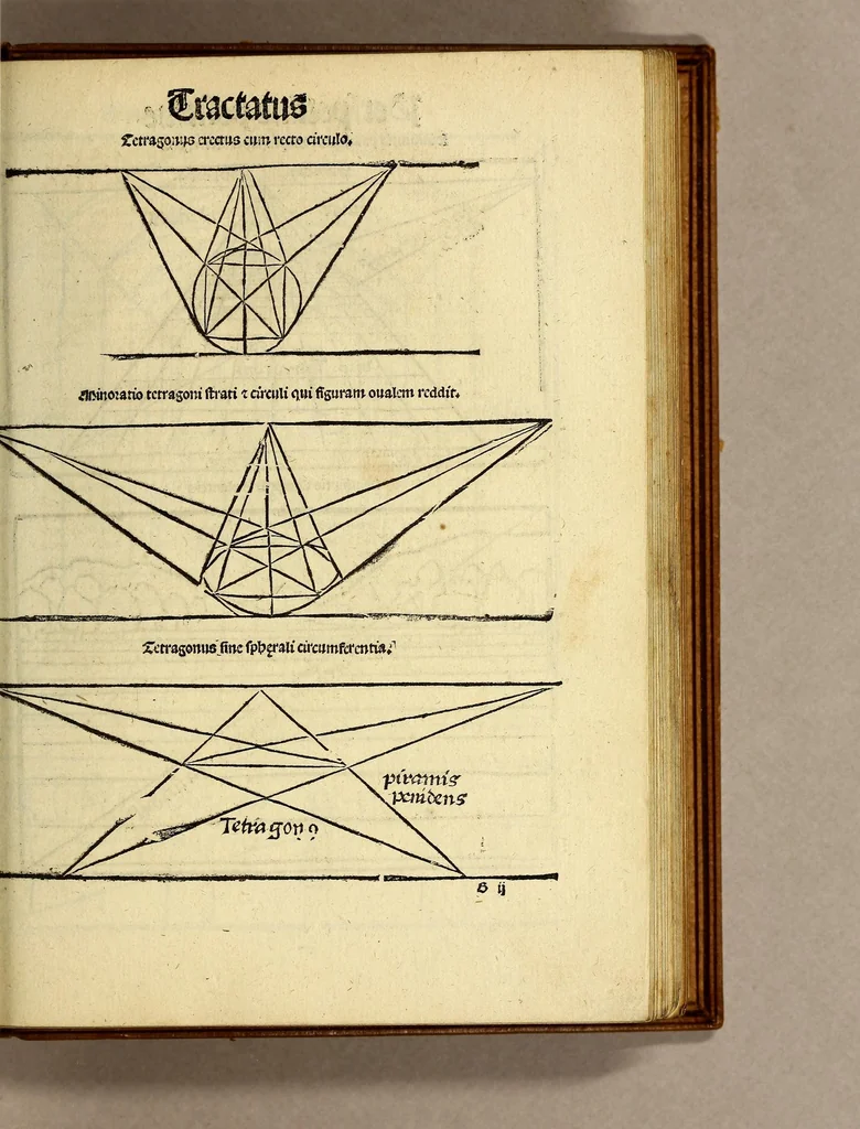 An illustration from Appe[n]dix matheseos in Margarita[m] philosophica[m] ., 1512, leaf 601
