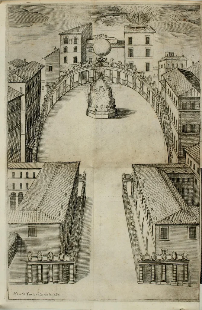 An illustration from Applavsi festivi fatti in Roma per l'elezzione di Ferdinando III. al regno de' romani dal ser.mo princ. Mavrizio card. di Savoia, 1637, leaf 26