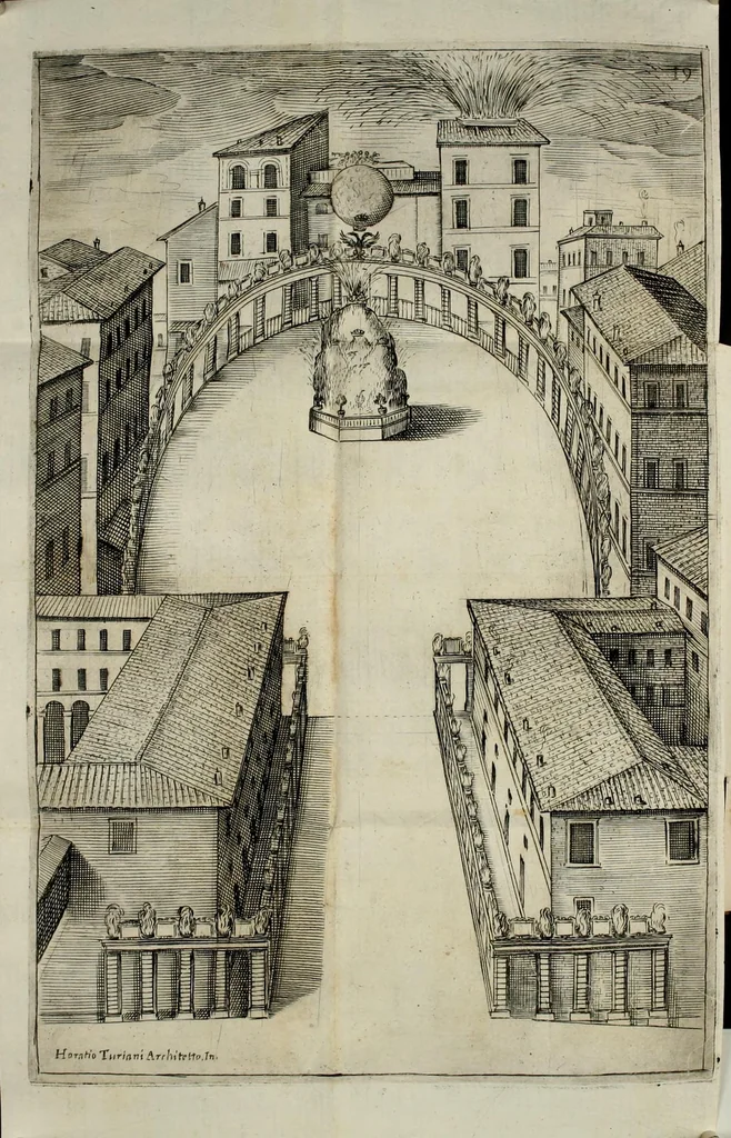 An illustration from Applavsi festivi fatti in Roma per l'elezzione di Ferdinando III. al regno de' romani dal ser.mo princ. Mavrizio card. di Savoia, 1637, leaf 32