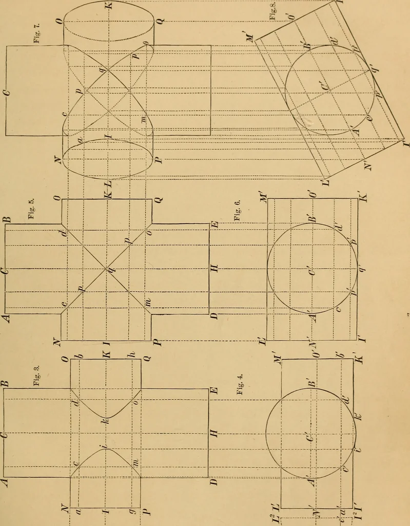 An illustration from Appleton's cyclopædia of drawing, designed as a textbook for the mechanic, architect, engineer, and surveyor, 1866, leaf 112