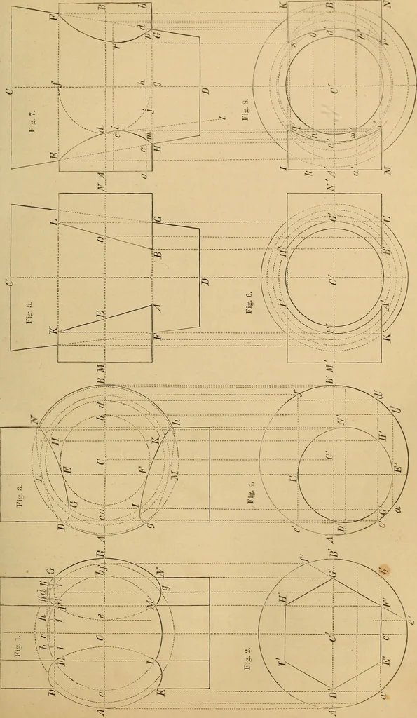 An illustration from Appleton's cyclopædia of drawing, designed as a textbook for the mechanic, architect, engineer, and surveyor, 1866, leaf 126