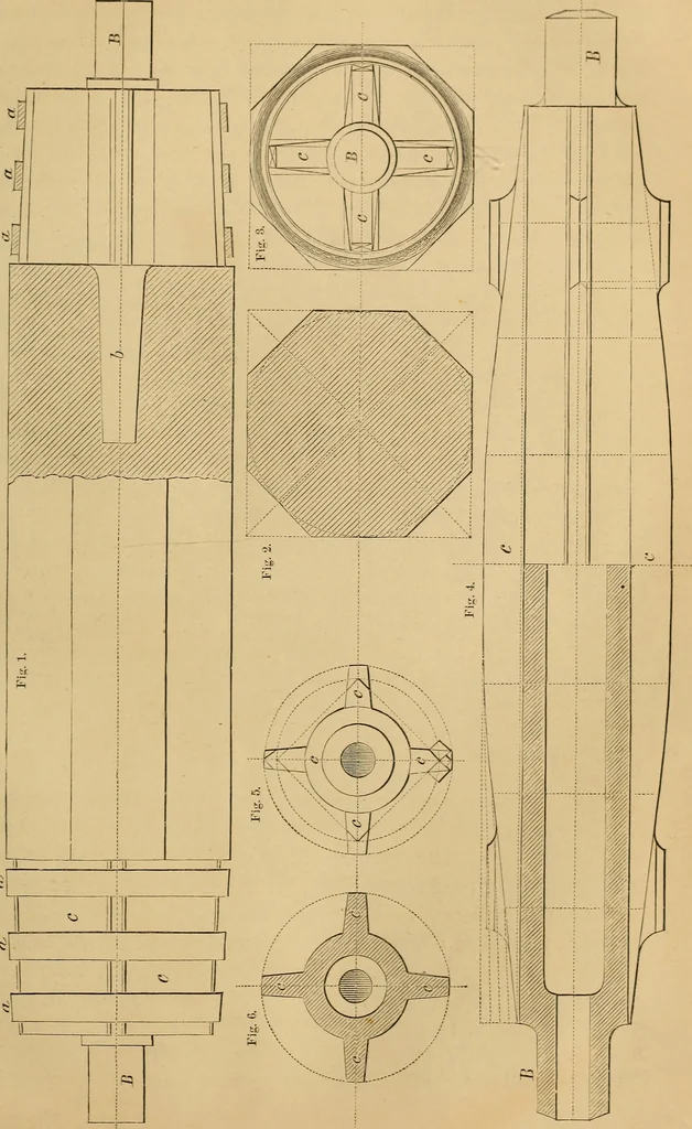 An illustration from Appleton's cyclopædia of drawing, designed as a textbook for the mechanic, architect, engineer, and surveyor, 1866, leaf 176