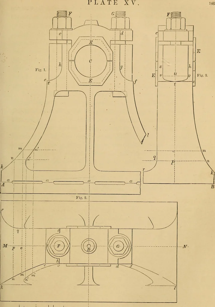An illustration from Appleton's cyclopædia of drawing, designed as a textbook for the mechanic, architect, engineer, and surveyor, 1866, leaf 186