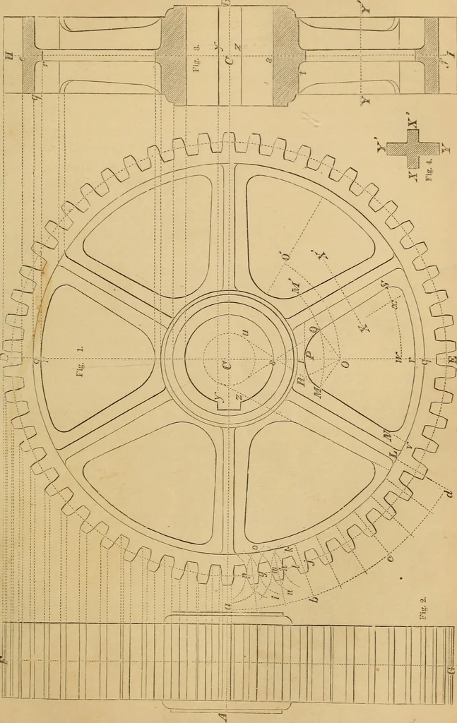 An illustration from Appleton's cyclopædia of drawing, designed as a textbook for the mechanic, architect, engineer, and surveyor, 1866, leaf 220