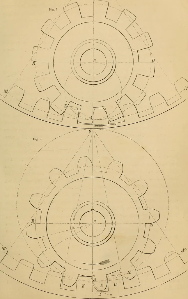 An illustration from Appleton's cyclopædia of drawing, designed as a textbook for the mechanic, architect, engineer, and surveyor, 1866, leaf 244