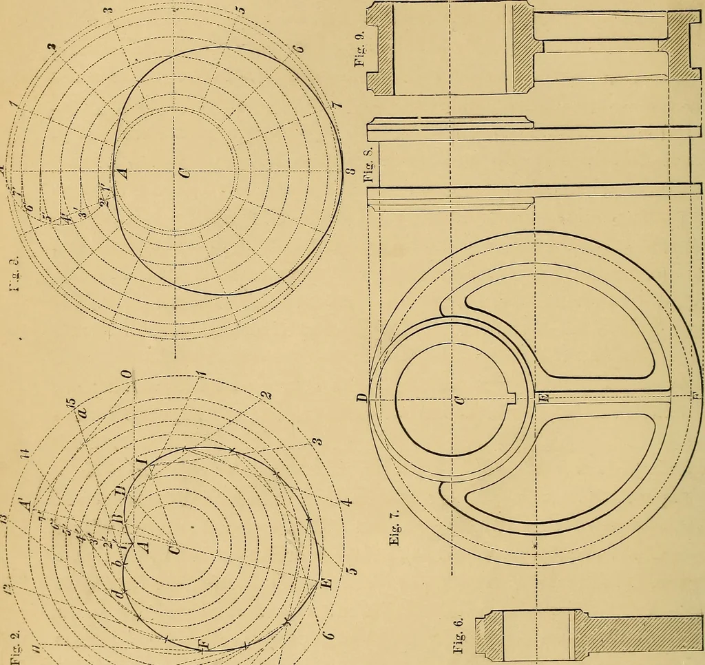 An illustration from Appleton's cyclopædia of drawing, designed as a textbook for the mechanic, architect, engineer, and surveyor, 1866, leaf 249