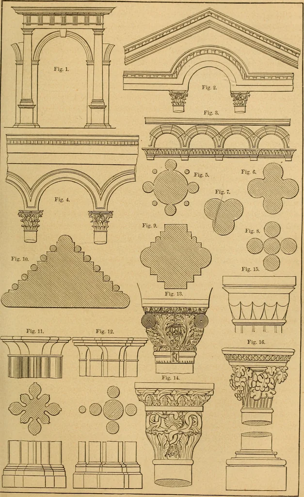 An illustration from Appleton's cyclopædia of drawing, designed as a textbook for the mechanic, architect, engineer, and surveyor, 1866, leaf 390