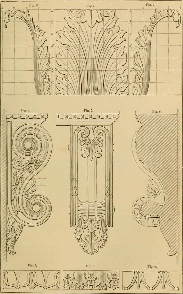 An illustration from Appleton's cyclopædia of drawing, designed as a textbook for the mechanic, architect, engineer, and surveyor, 1866, leaf 412