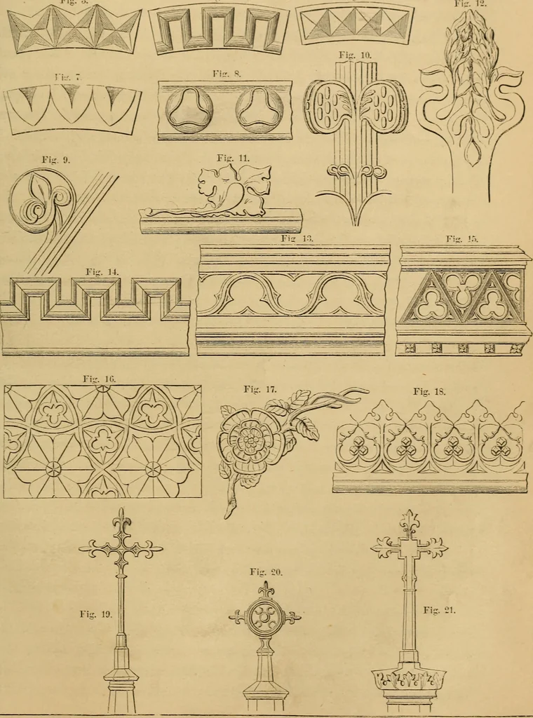 An illustration from Appleton's cyclopædia of drawing, designed as a textbook for the mechanic, architect, engineer, and surveyor, 1866, leaf 418