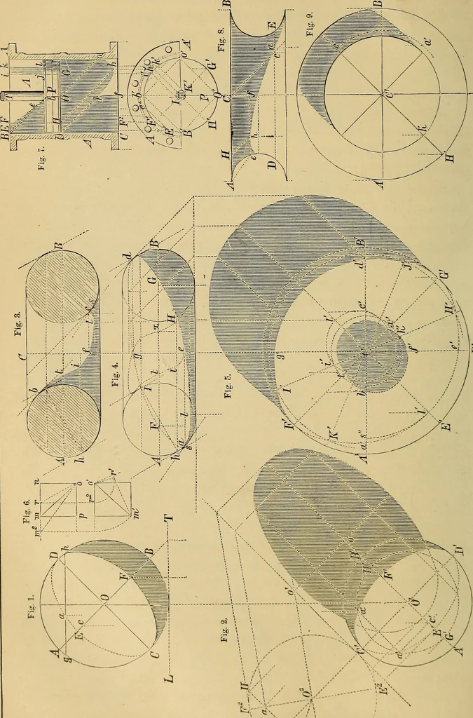An illustration from Appleton's cyclopædia of drawing, designed as a textbook for the mechanic, architect, engineer, and surveyor, 1866, leaf 505