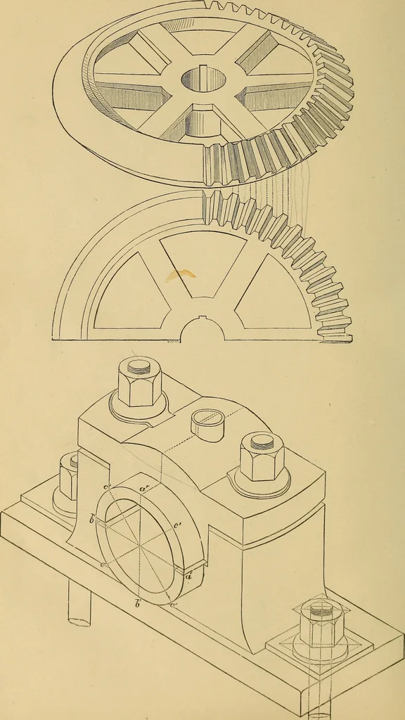 An illustration from Appleton's cyclopædia of drawing, designed as a textbook for the mechanic, architect, engineer, and surveyor, 1866, leaf 641
