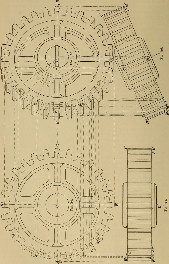 An illustration from Appletons' cyclopædia of technical drawing, 1896, leaf 337