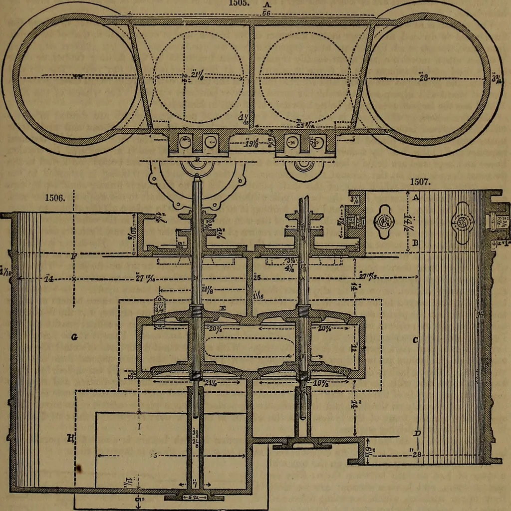 An illustration from Appleton's dictionary of machines, mechanics, engine-work, and engineering, 1861, leaf 584