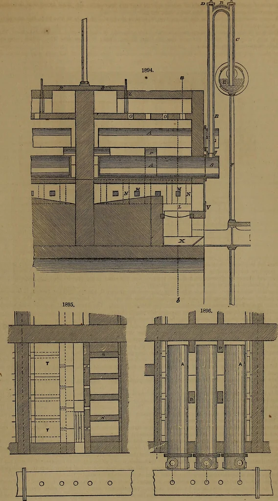 An illustration from Appleton's dictionary of machines, mechanics, engine-work, and engineering, 1861, leaf 756