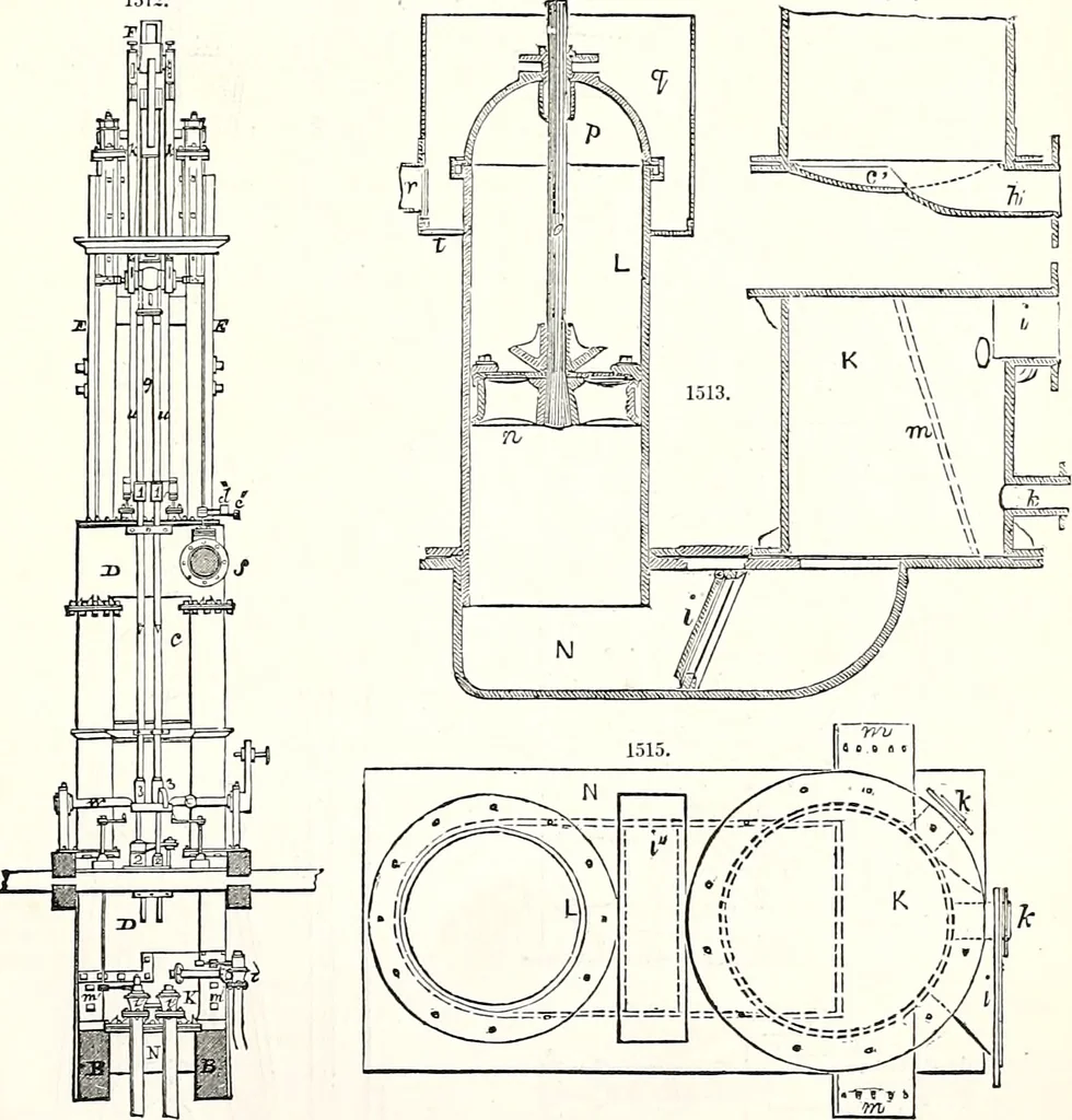 An illustration from Appleton's dictionary of machines, mechanics, engine-work, and engineering : illustrated with four thousand engravings on wood ; in two volumes, 1873, leaf 580
