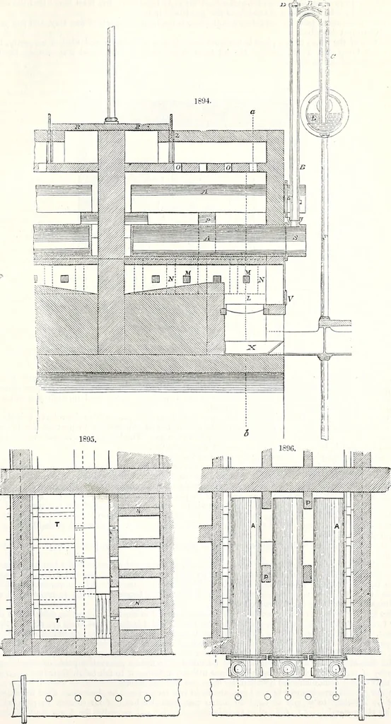 An illustration from Appleton's dictionary of machines, mechanics, engine-work, and engineering : illustrated with four thousand engravings on wood ; in two volumes, 1873, leaf 748