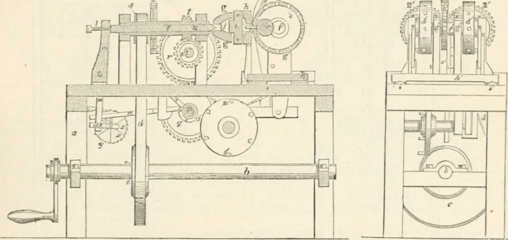 An illustration from Appleton's dictionary of machines, mechanics, engine-work, and engineering, 1869, leaf 608