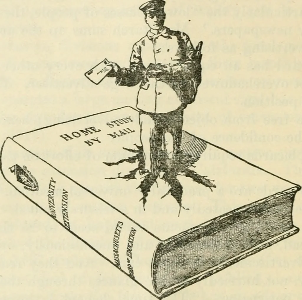 An illustration from The application of commercial advertising methods to university extension, 1919, leaf 35