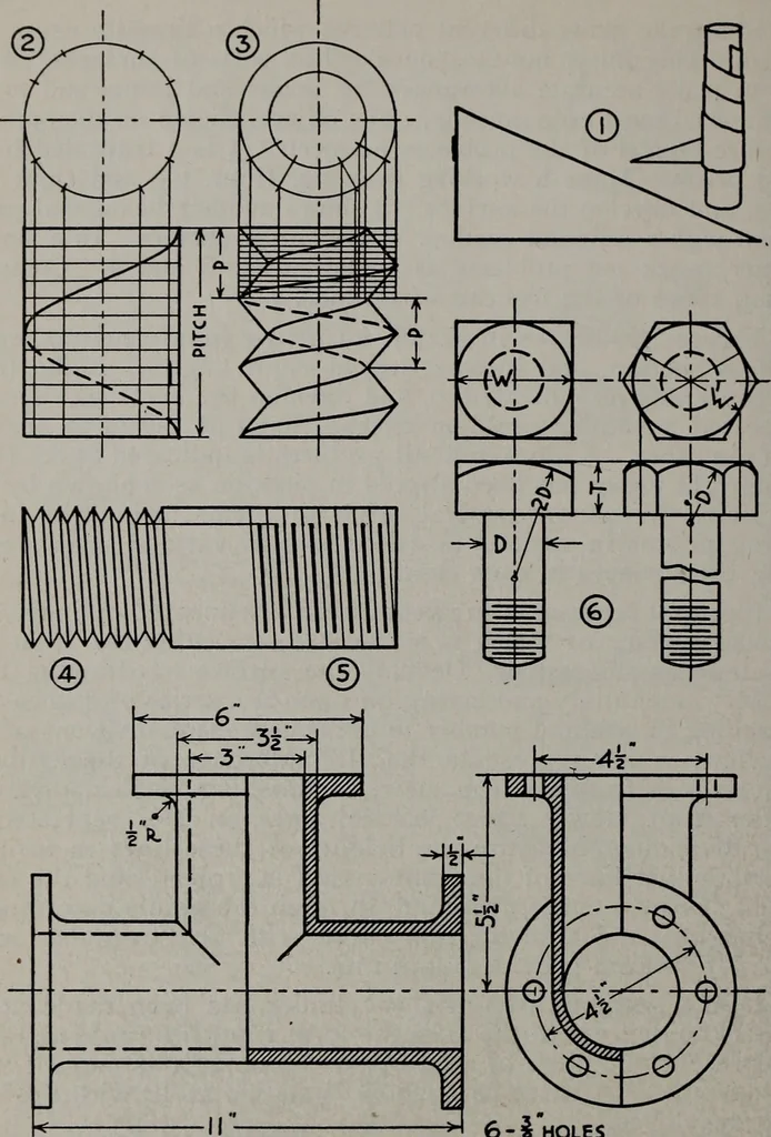 An illustration from Applied drawing, 1916, leaf 195