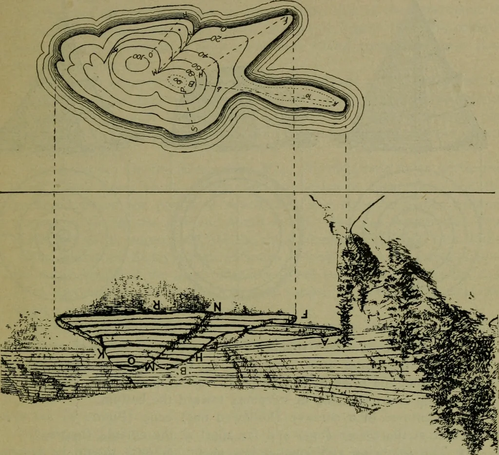 An illustration from Applied minor tactics (including map problems and the war game) map reading and map sketching, 1912, leaf 20