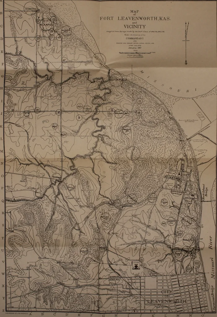 An illustration from Applied minor tactics (including map problems and the war game) map reading and map sketching, 1912, leaf 200