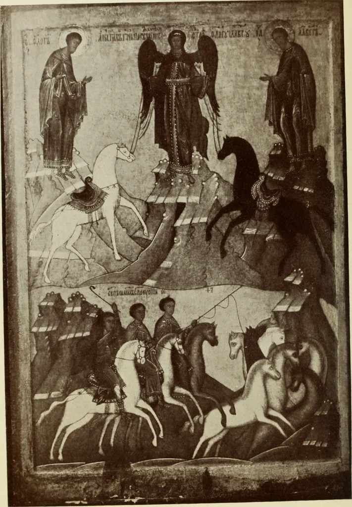 An illustration from Starye gody, 1907, leaf 65