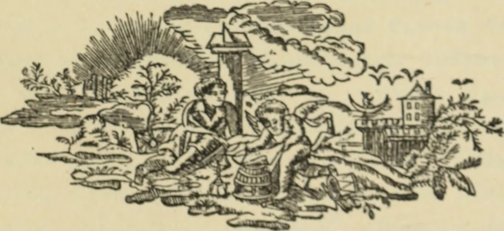 An illustration from Starye gody, 1907, leaf 98