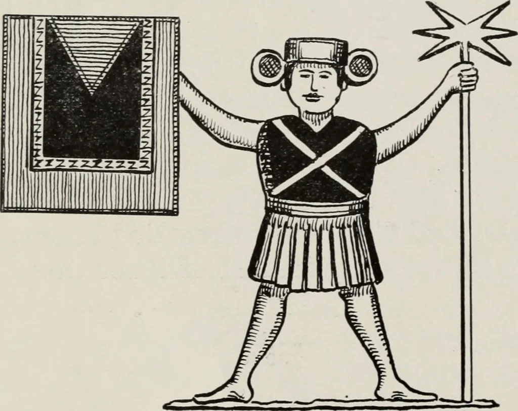 An illustration from The apron : its traditions, history and secret significances, 1914, leaf 25