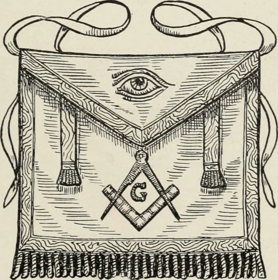 An illustration from The apron : its traditions, history and secret significances, 1914, leaf 6