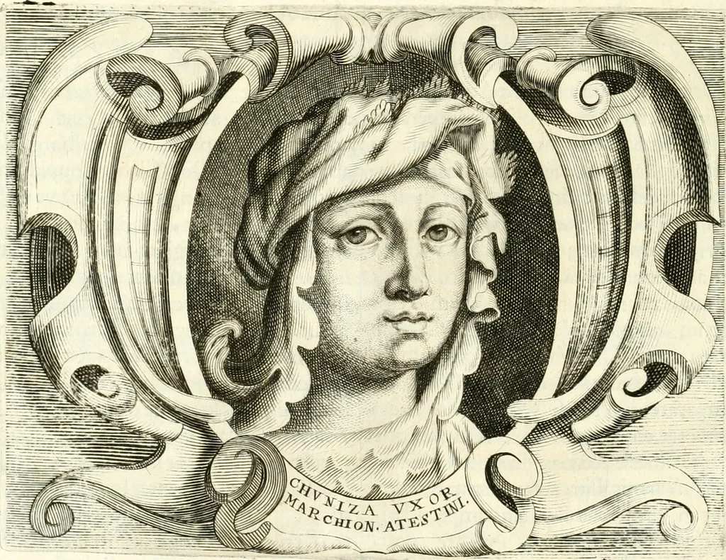 An illustration from Aquila franca sub qua Francones imperatores a Conrado II Salico vsquè ad Lotharium II Occidentis imperatorem XX : elogiis, hieroglyphicis, numismatibus, insignibus, symbolis, imaginibus antiquis ad viuum exhibentur exculpti, & longa historiarum serie exarati : vt nihil relictum sit, quod prisci vel hodierni habeant annales, sed diplomata, leges, indulta, genealogiae, donationes, priuilegia offeruntur congesta : inseruntur et regum principumque imagines, nummi honorarij, castrenses, triumphales, votiui, missiles, &c. qui sanguine, foedere, bello imperatoribus iuncti, occurrunt in opere : accedit cuique Caesarum tractatus sacrolegalis, & historicopoliticus ..., 1679, leaf 255