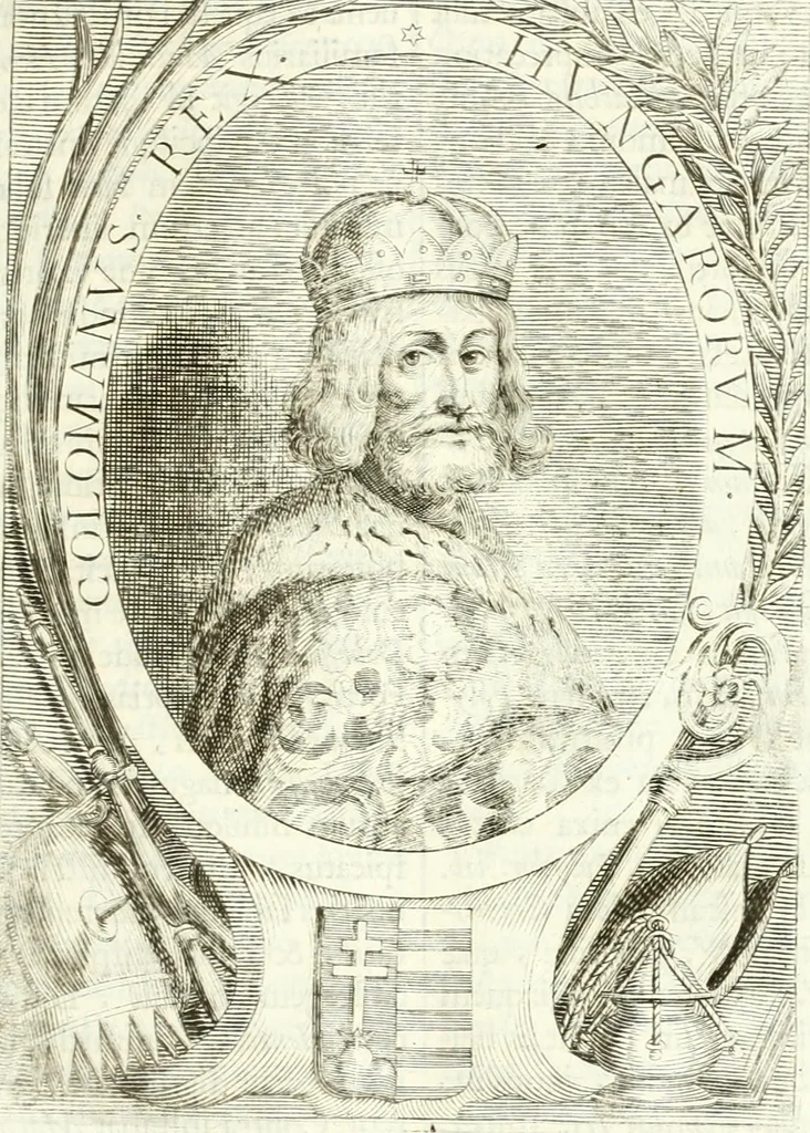 An illustration from Aquila franca sub qua Francones imperatores a Conrado II Salico vsquè ad Lotharium II Occidentis imperatorem XX : elogiis, hieroglyphicis, numismatibus, insignibus, symbolis, imaginibus antiquis ad viuum exhibentur exculpti, & longa historiarum serie exarati : vt nihil relictum sit, quod prisci vel hodierni habeant annales, sed diplomata, leges, indulta, genealogiae, donationes, priuilegia offeruntur congesta : inseruntur et regum principumque imagines, nummi honorarij, castrenses, triumphales, votiui, missiles, &c. qui sanguine, foedere, bello imperatoribus iuncti, occurrunt in opere : accedit cuique Caesarum tractatus sacrolegalis, & historicopoliticus ..., 1679, leaf 282