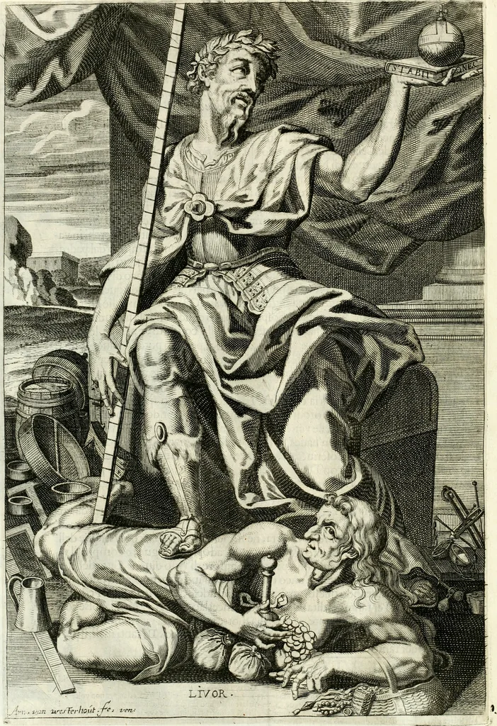 An illustration from Aquila Romana, ouero, Monarchia occidentale da Carlo Magno d'Occidente imperador primo : sino alla coronatione del glorioso Leopoldo Primo : tutti con le loro effigie dal naturale, aggiontiui li geroglifici ed allegorie, inuentione dell' autore, 1679, leaf 141