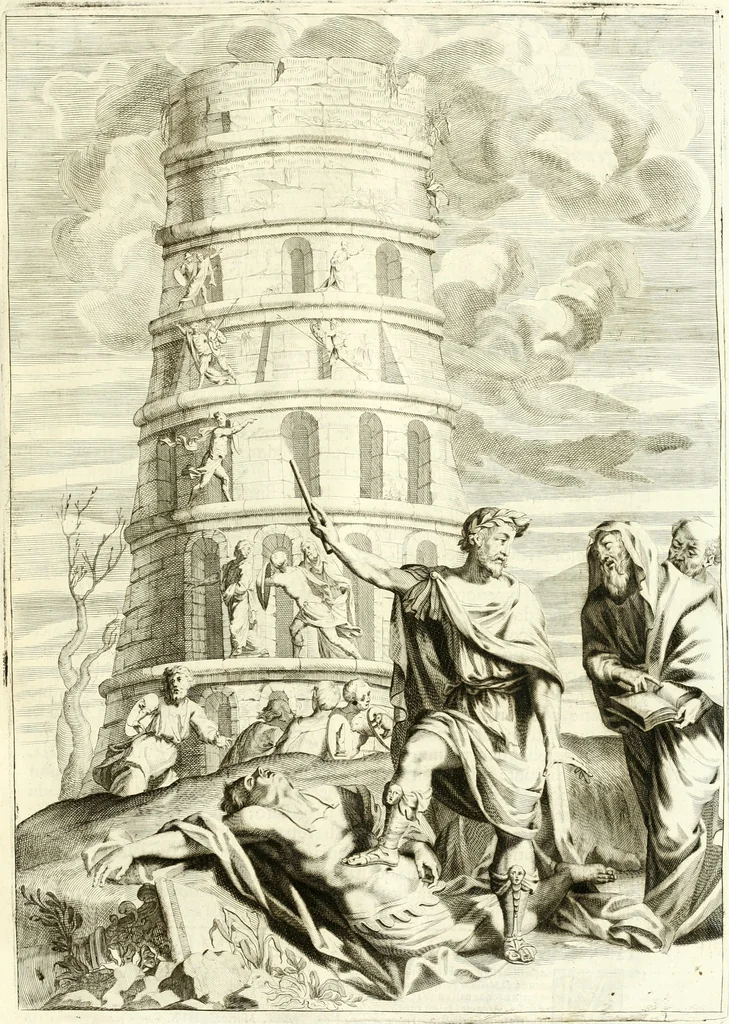 An illustration from Aquila Romana, ouero, Monarchia occidentale da Carlo Magno d'Occidente imperador primo : sino alla coronatione del glorioso Leopoldo Primo : tutti con le loro effigie dal naturale, aggiontiui li geroglifici ed allegorie, inuentione dell' autore, 1679, leaf 168